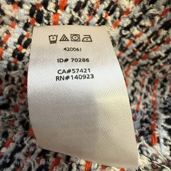 Ann Taylor LOFT Multi-Color Tweed Open Front‎ Bell Sleeve Jacket S Preppy 89-13 - Picture 5 of 12